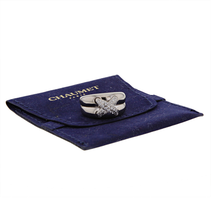 Sortija Chaumet Lien en oro blanco y diamantes - Detail D2