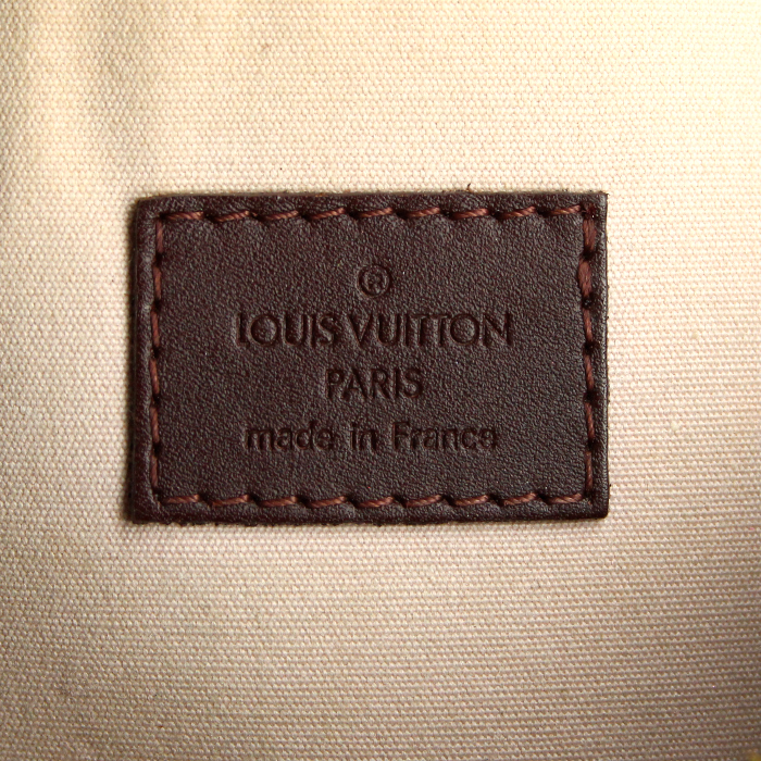 Sac à main Louis Vuitton Lucille petit modèle en toile monogram et cuir bordeaux - Detail D3