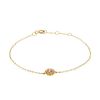 De Beers Talisman bracelet in yellow gold and rough diamond - 00pp thumbnail