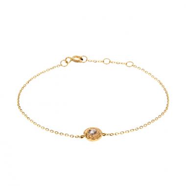 De Beers Talisman bracelet in yellow gold and rough diamond