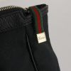 Bolso de mano Gucci en lona Monogram negra y cuero negro - Detail D4 thumbnail