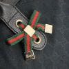 Bolso de mano Gucci en lona Monogram negra y cuero negro - Detail D5 thumbnail