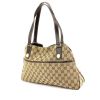Gucci medium size shoulder bag and beige monogram canvas and brown leather - 00pp thumbnail