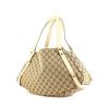 Gucci handbag in beige monogram canvas and beige leather - 00pp thumbnail