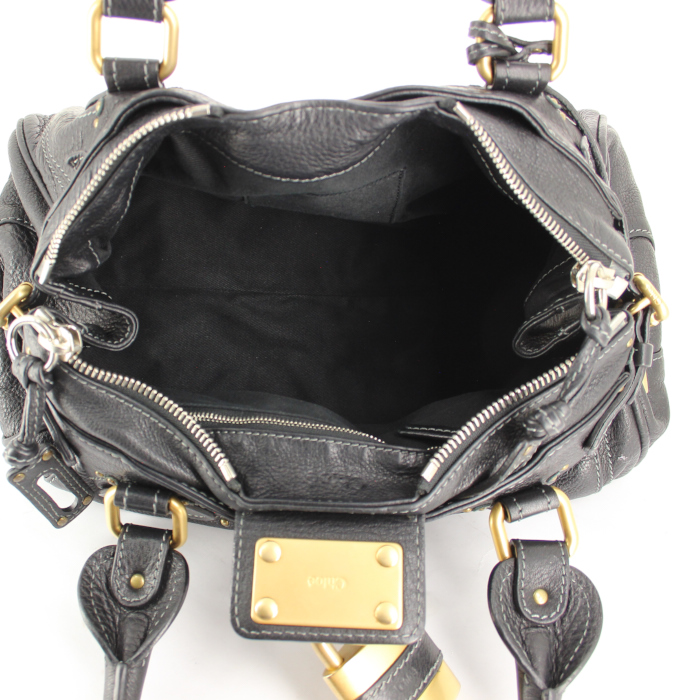 Borsa Paddington in pelle martellata nera - Detail D2