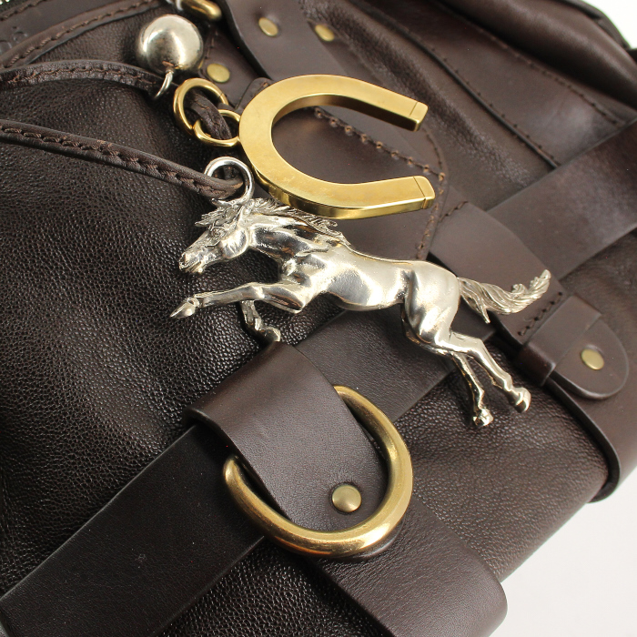 Bolso de mano Chloé en cuero marrón - Detail D4