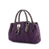 Bolso de mano Dior en lona cannage violeta y cuero violeta - 00pp thumbnail