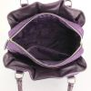 Bolso de mano Dior en lona cannage violeta y cuero violeta - Detail D2 thumbnail