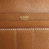 Hermes Béarn wallet in gold epsom leather - Detail D4 thumbnail