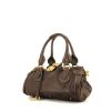 Bolso de mano Chloé Paddington modelo mediano en cuero granulado marrón - 00pp thumbnail