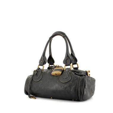 Chloé Paddington handbag in grey grained leather