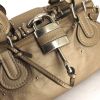 Chloé Paddington medium model handbag in golden brown grained leather - Detail D2 thumbnail
