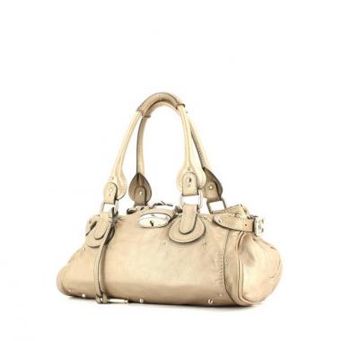 Borsa Paddington modello medio in pelle martellata mordoré