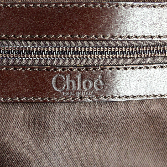 Chloé handbag in chocolate brown leather - Detail D3