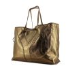 Shopping bag in pelle marrone e dorata - Detail D2 thumbnail