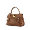 Yves Saint Laurent Muse Two small model handbag in brown leather and brown canvas - 00pp thumbnail