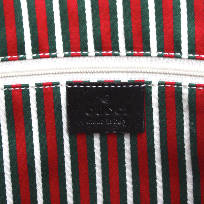 Bolso Cabás Gucci en lona Monogram beige y cuero marrón - Detail D3