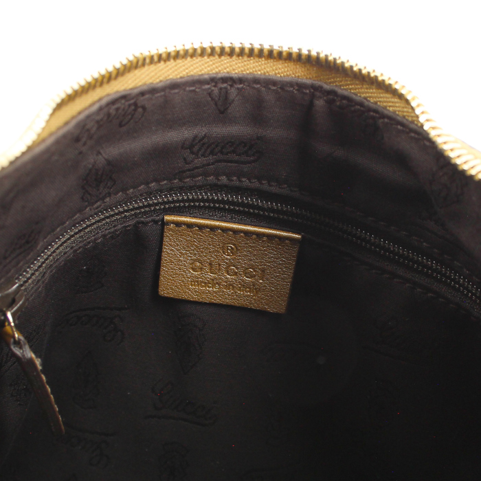 Bolso de mano Gucci D-ring  en cuero Monogram dorado - Detail D3