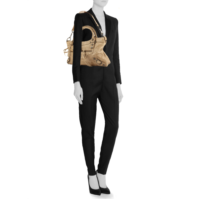 Balenciaga Classic City handbag in brown leather - Detail D1