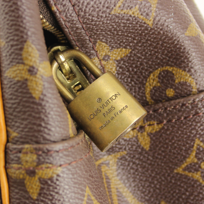 Bolso de mano Louis Vuitton Deauville en lona Monogram y cuero natural - Detail D5