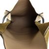 Celine All Soft handbag in khaki and beige suede and black leather - Detail D2 thumbnail