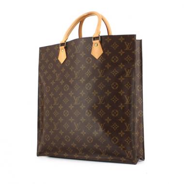 Sac à main Louis Vuitton en toile monogram et cuir naturel