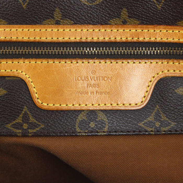 Shopping bag in tela monogram e pelle naturale - Detail D3