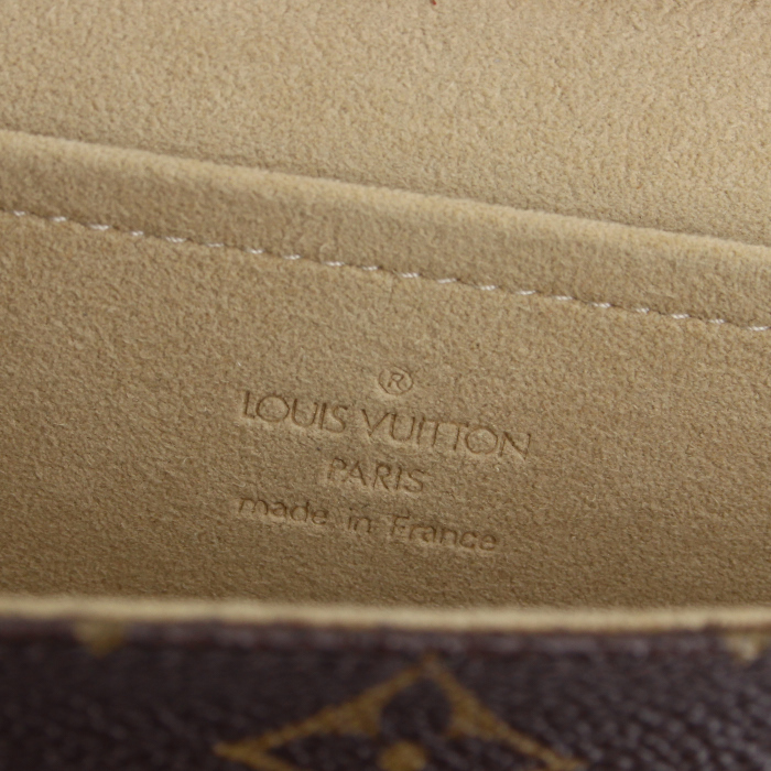 Louis Vuitton handbag/clutch in monogram canvas and natural leather - Detail D3