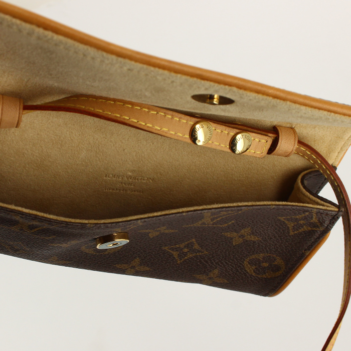 Sac/pochette Louis Vuitton en toile monogram et cuir naturel  - Detail D2