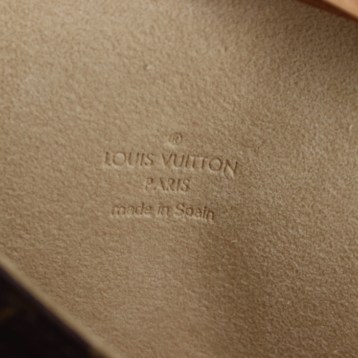 Louis Vuitton handbag/clutch in monogram canvas and natural leather - Detail D3