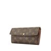 Louis Vuitton Sarah wallet in monogram canvas and brown leather - 00pp thumbnail