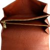 Billetera Louis Vuitton Sarah en lona Monogram y cuero marrón - Detail D1 thumbnail