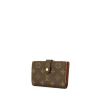 Monedero Louis Vuitton en lona Monogram revestida y cuero color caramelo - 00pp thumbnail