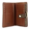 Louis Vuitton wallet in monogram canvas and brown leather - Detail D1 thumbnail