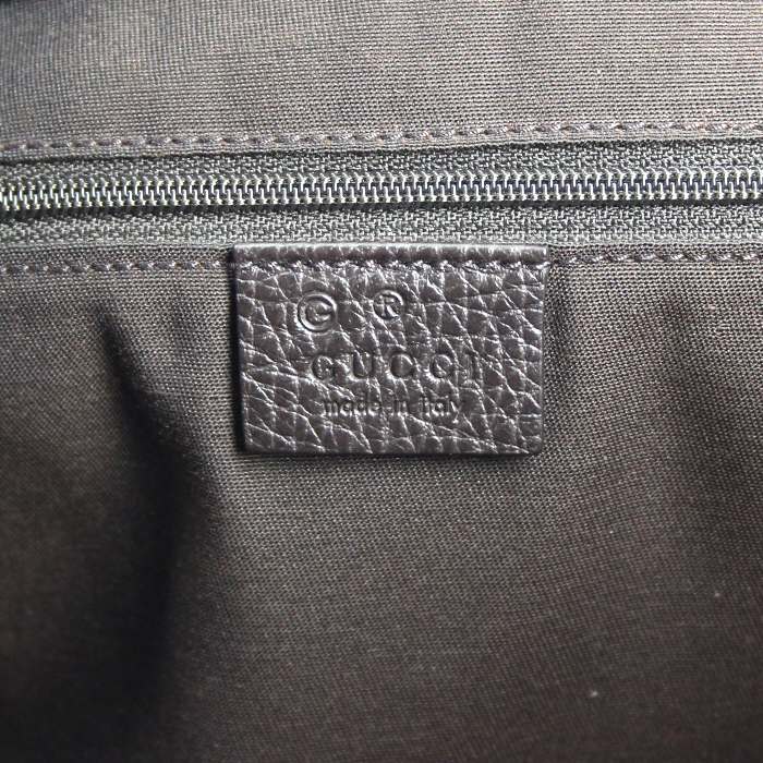 Bolso de mano Gucci en lona Monogram marrón y cuero marrón - Detail D3