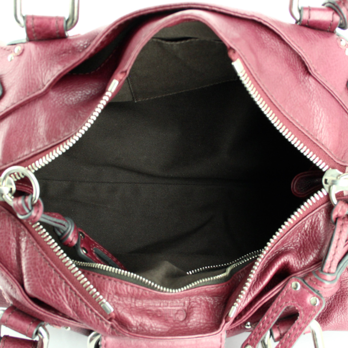 Chloé Paddington handbag in red leather - Detail D2