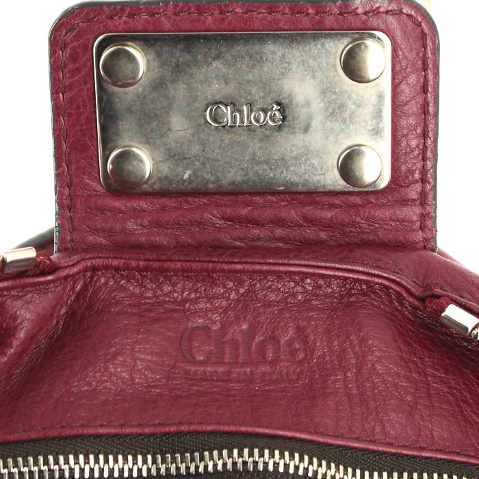 Chloé Paddington handbag in red leather - Detail D3