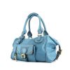 Chloé Paddington handbag in light blue grained leather - 00pp thumbnail