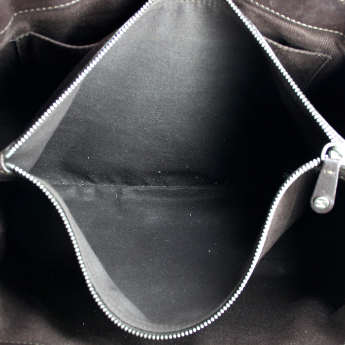 Celine Boogie handbag in brown leather - Detail D4