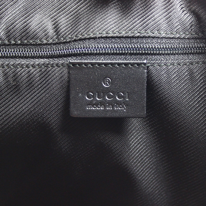 Gucci Jackie handbag in black monogram canvas and black leather - Detail D3