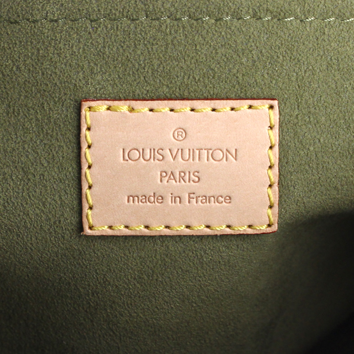 Louis Vuitton Neo Speedy handbag in green monogram denim canvas and natural leather - Detail D3