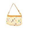 Louis Vuitton pouch in white multicolor monogram canvas and natural leather - 00pp thumbnail