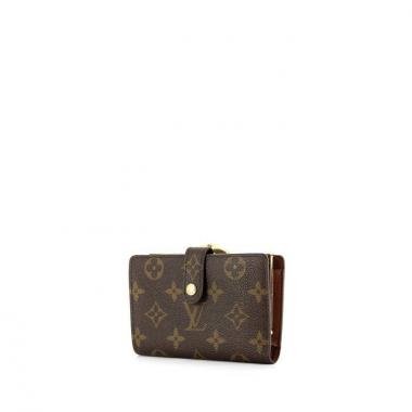 Billetera Louis Vuitton en lona Monogram y cuero marrón