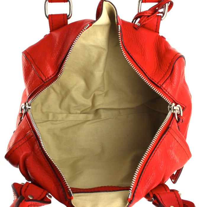 Sac à main Chloé Paddington petit modèle en cuir rouge - Detail D2