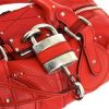Chloé Paddington small model handbag in red leather - Detail D4 thumbnail