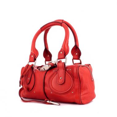 Borsa Paddington modello piccolo in pelle rossa