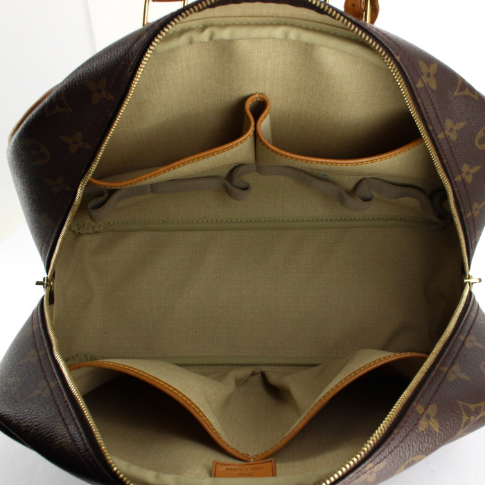 Bolso de mano Louis Vuitton Deauville en lona Monogram y cuero natural - Detail D2