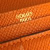 Hermes Béarn wallet in orange epsom leather - Detail D4 thumbnail