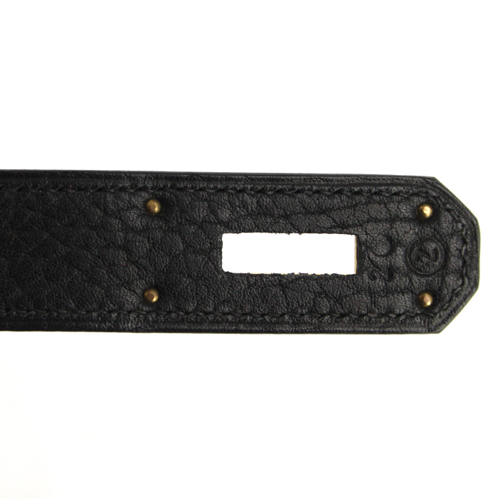 Hermes Kelly 40 cm handbag in black togo leather - Detail D4