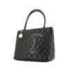 Chanel Medaillon handbag in black quilted grained leather - 00pp thumbnail